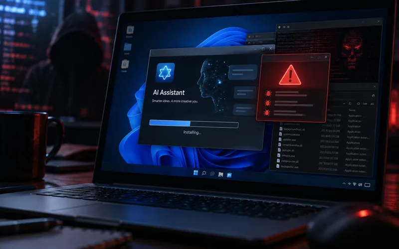 Fałszywa aplikacja AI instalująca malware Vidar Stealer w Windows