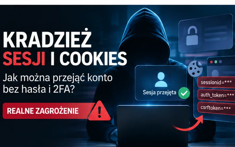 Kradzież sesji i cookies – przejęcie konta bez hasła i 2FA