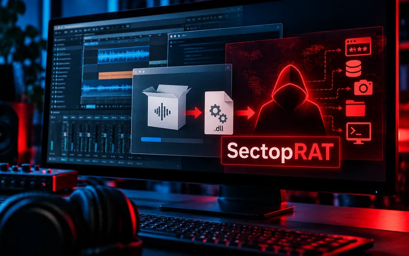 SectopRAT ukryty w legalnym programie audio przejmuje komputer z Windows